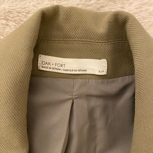 Cropped olive green blazer Oak + Fort - Picture 2 of 2